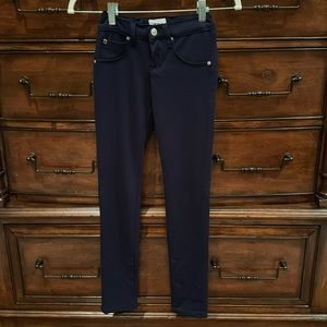 Hudson very soft stretch navy pants- jean look, but not feel. Girls size 12. GUC